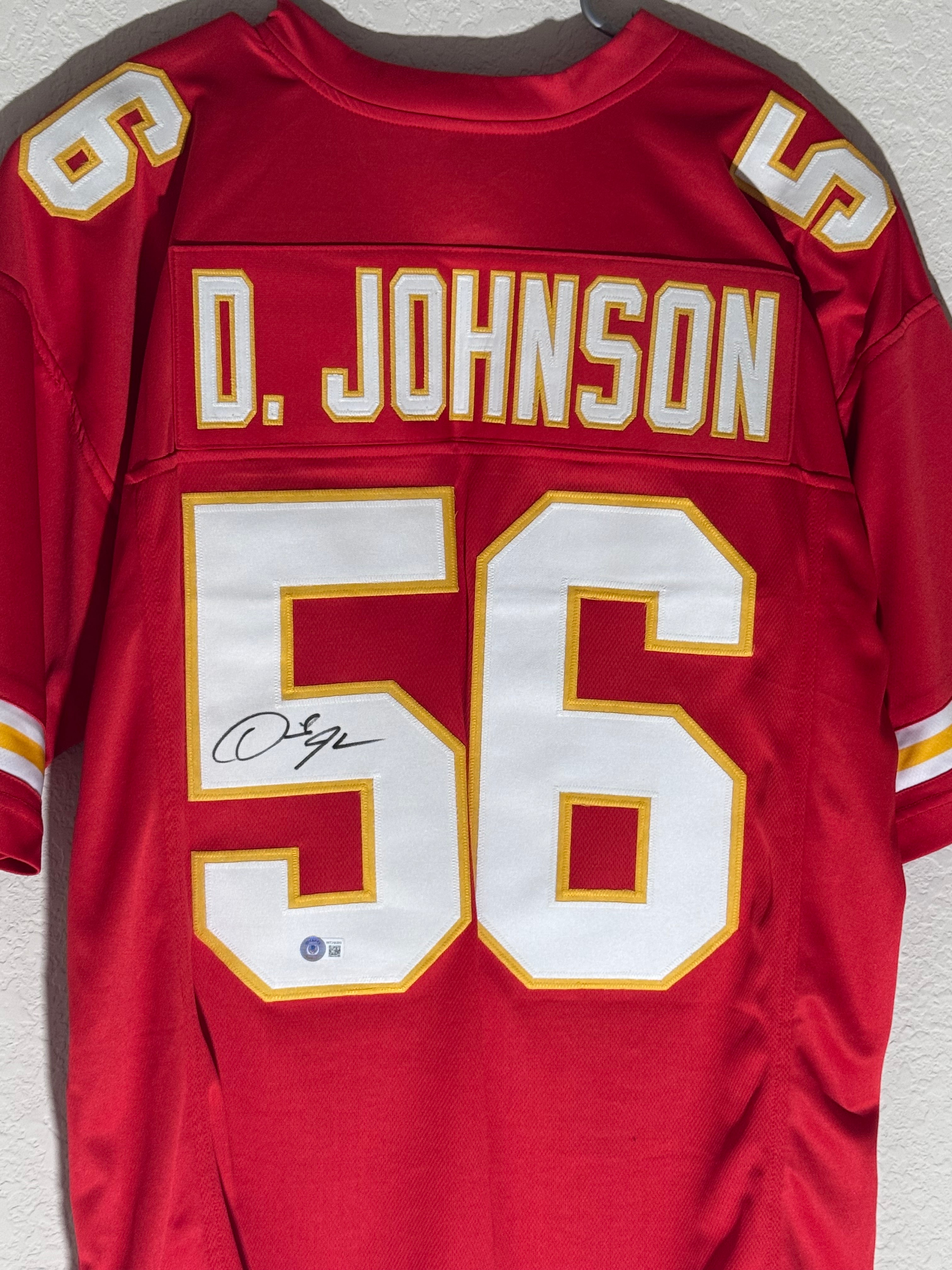 Kansas City Chiefs Derrick Johnson Custom Jersey Beckett COA Signed