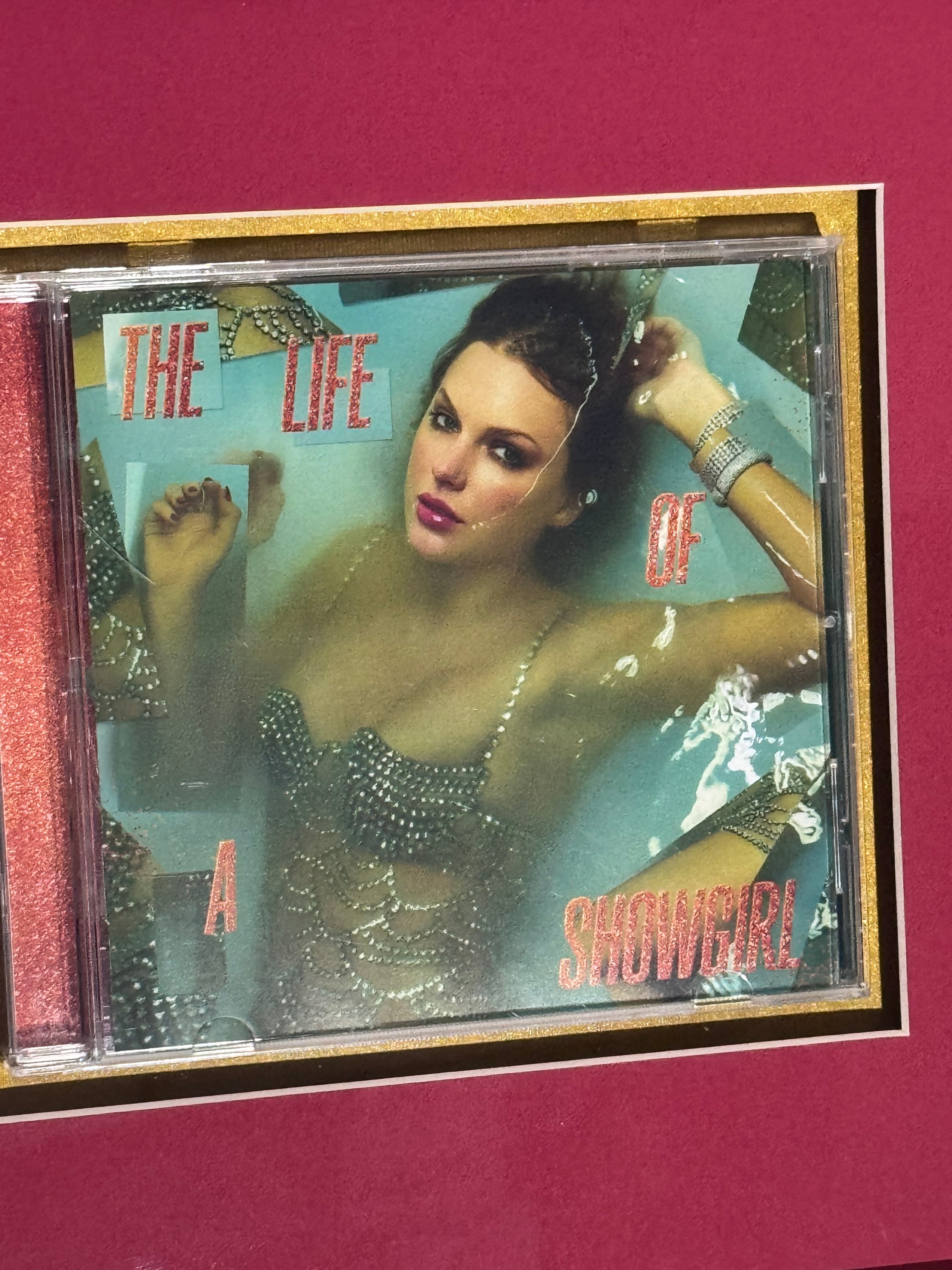 Taylor Swift Signed "The Life Of A Showgirl" Framed With Disc & Case (PSA)