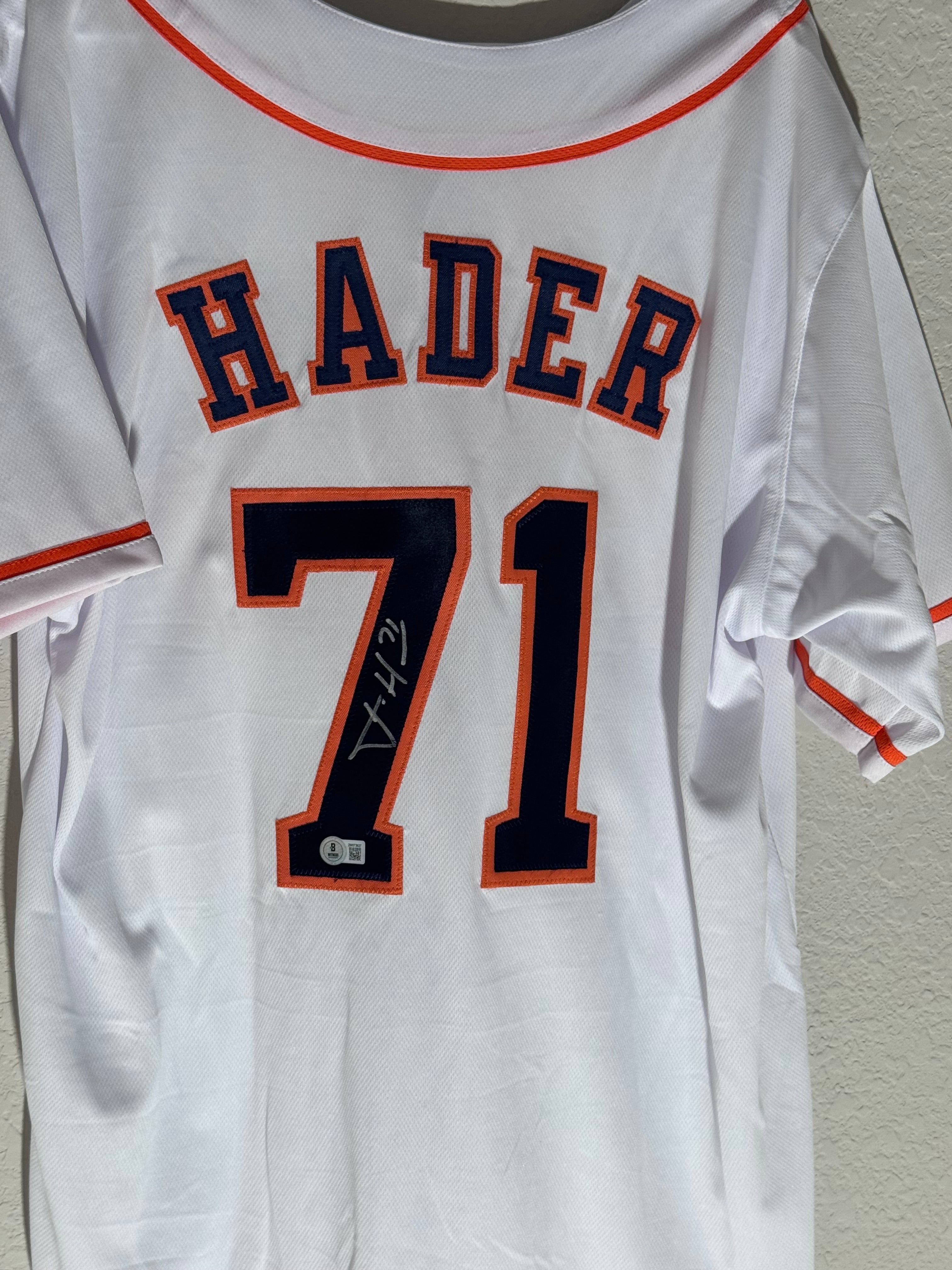 Josh Hader Signed Autographed Houston Astros Jersey Beckett COA Certified