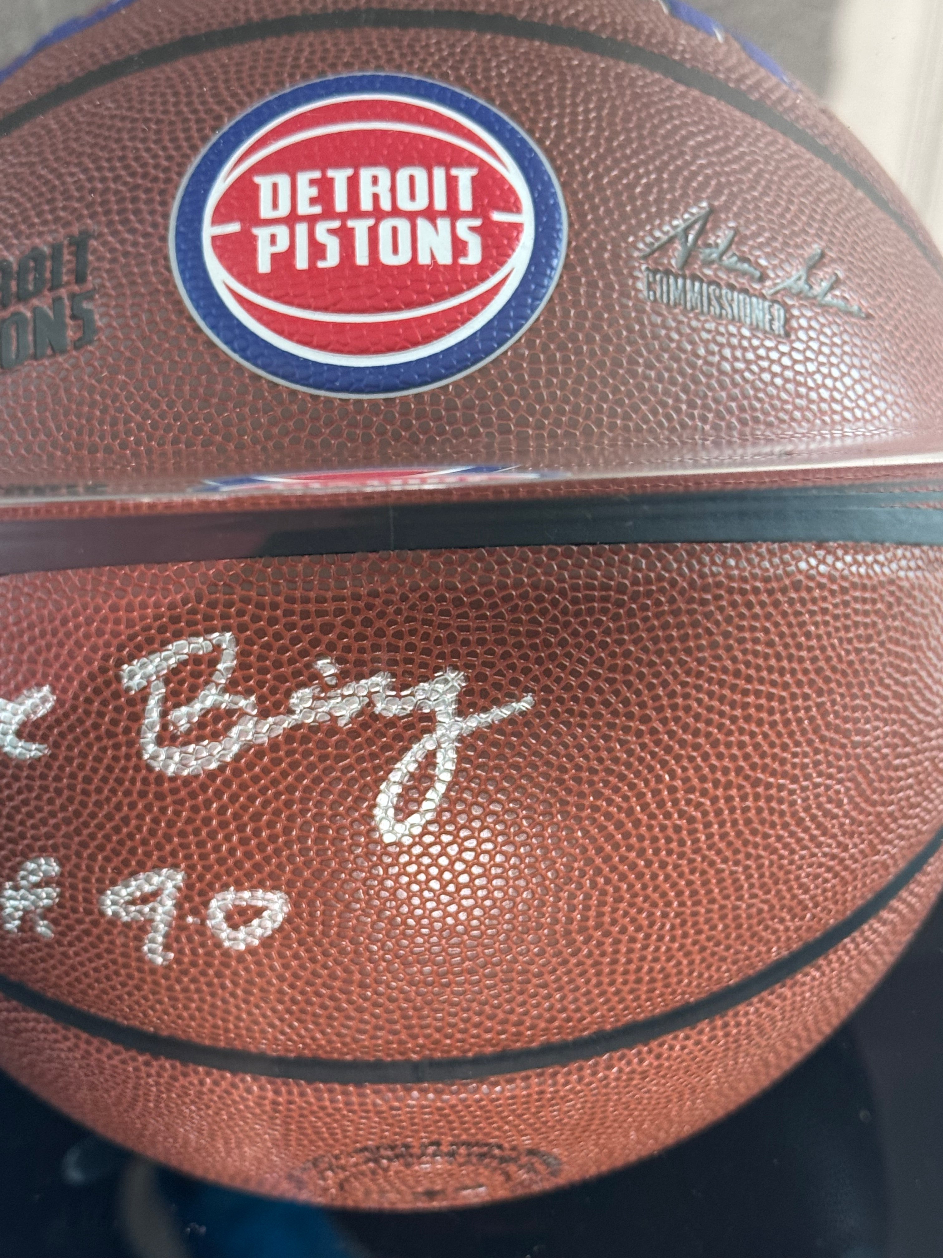 Dave Bing HOF Autographed Detroit Pistons Basketball With Display Case.(Schwartz