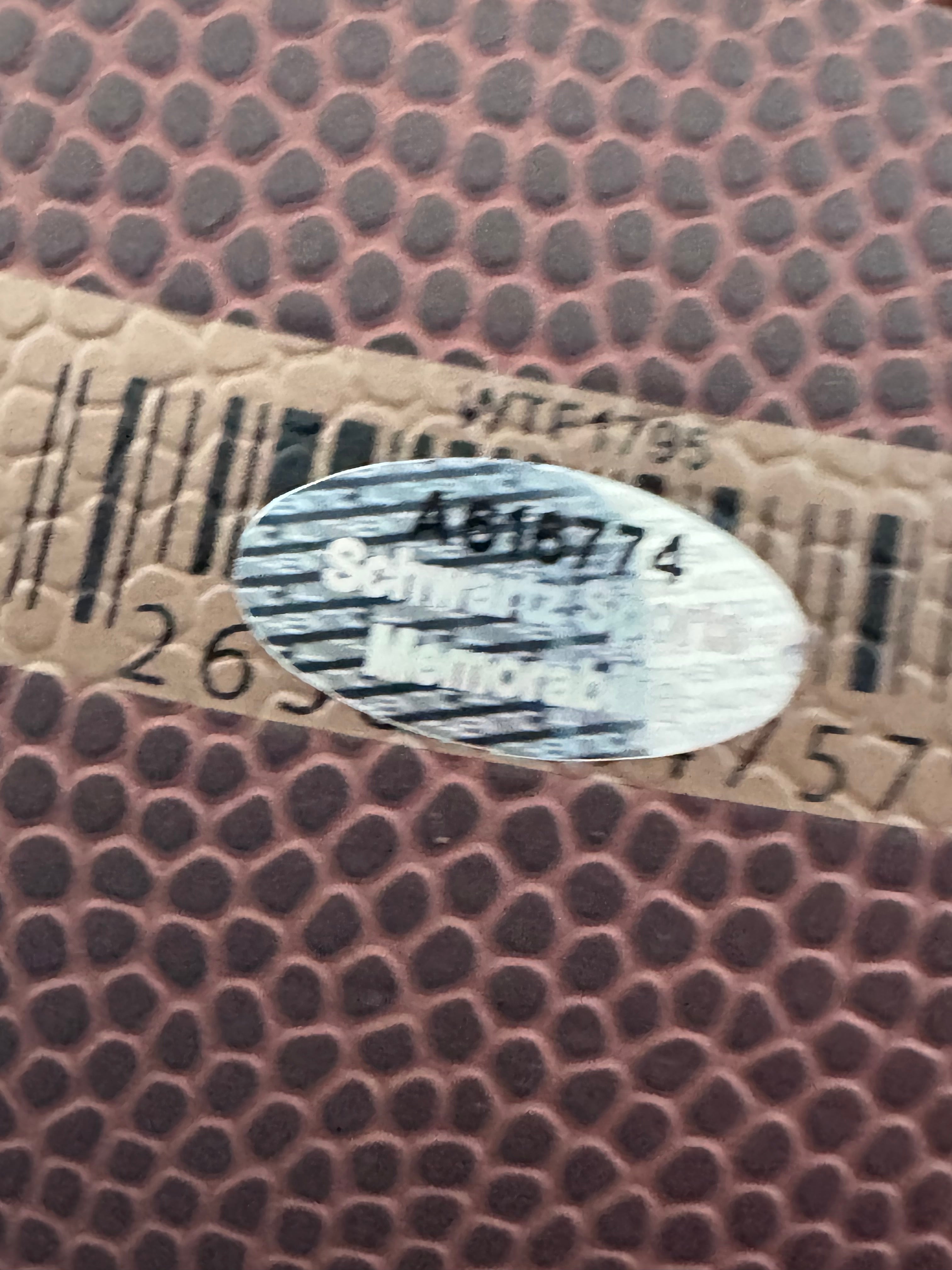 Jake Plumber Autographed Football (Schwartz) With Case.