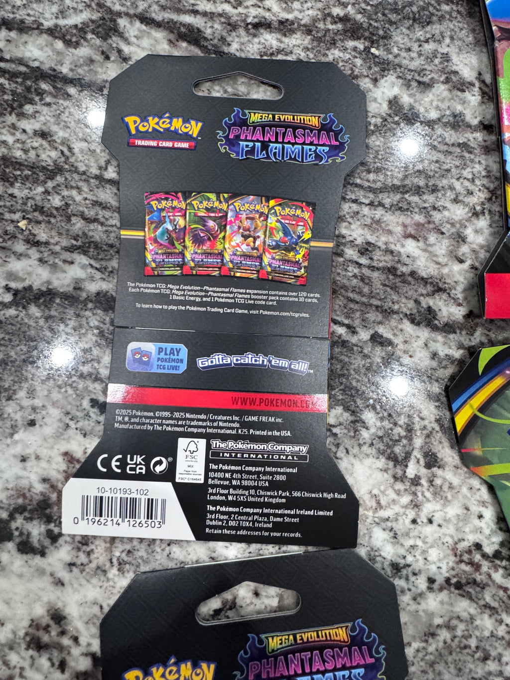 20 Packs Unopened Pokémon Mega Evolution Phantasmal Flames Booster Pack