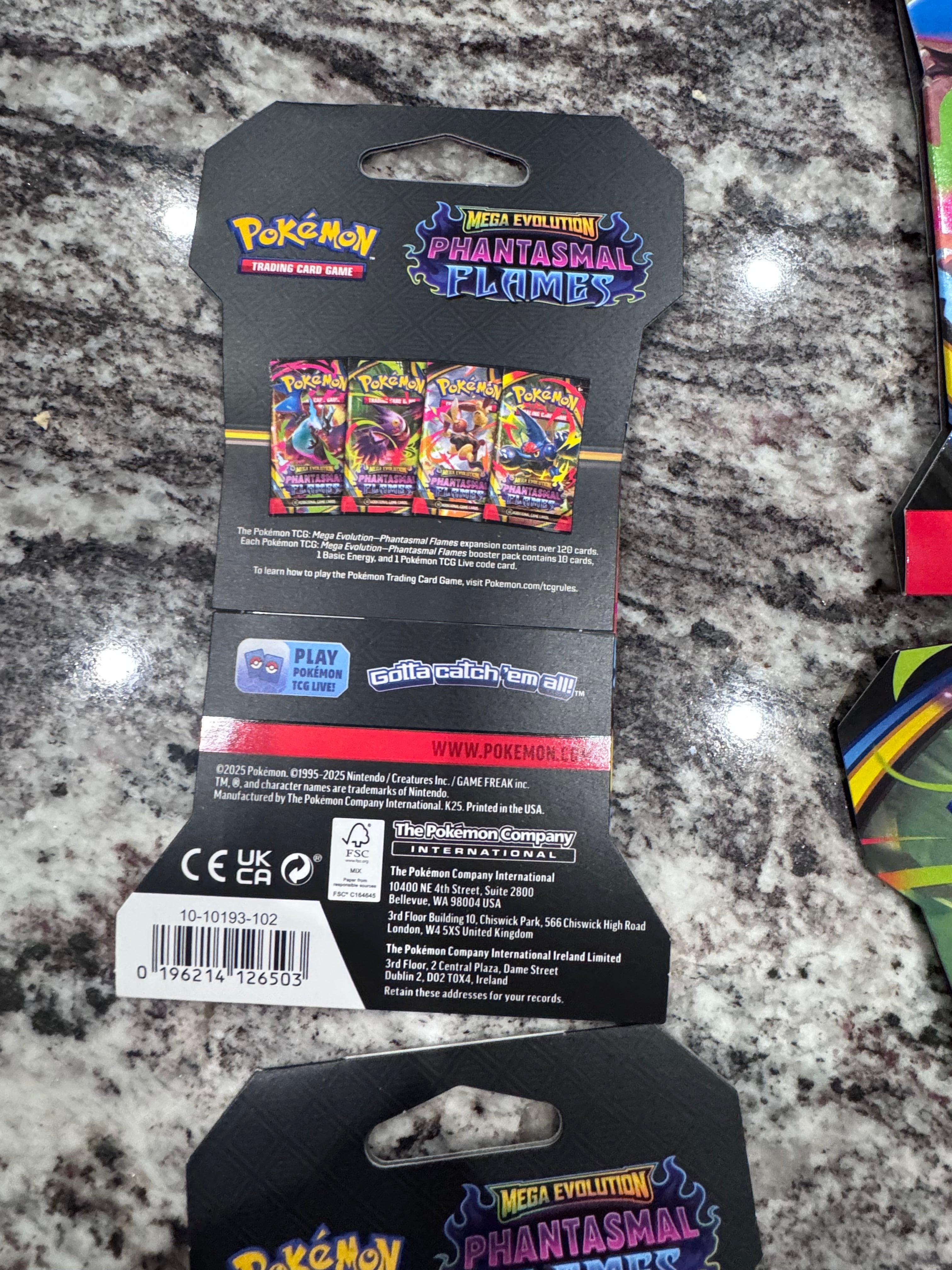 20 Packs Unopened Pokémon Mega Evolution Phantasmal Flames Booster Pack