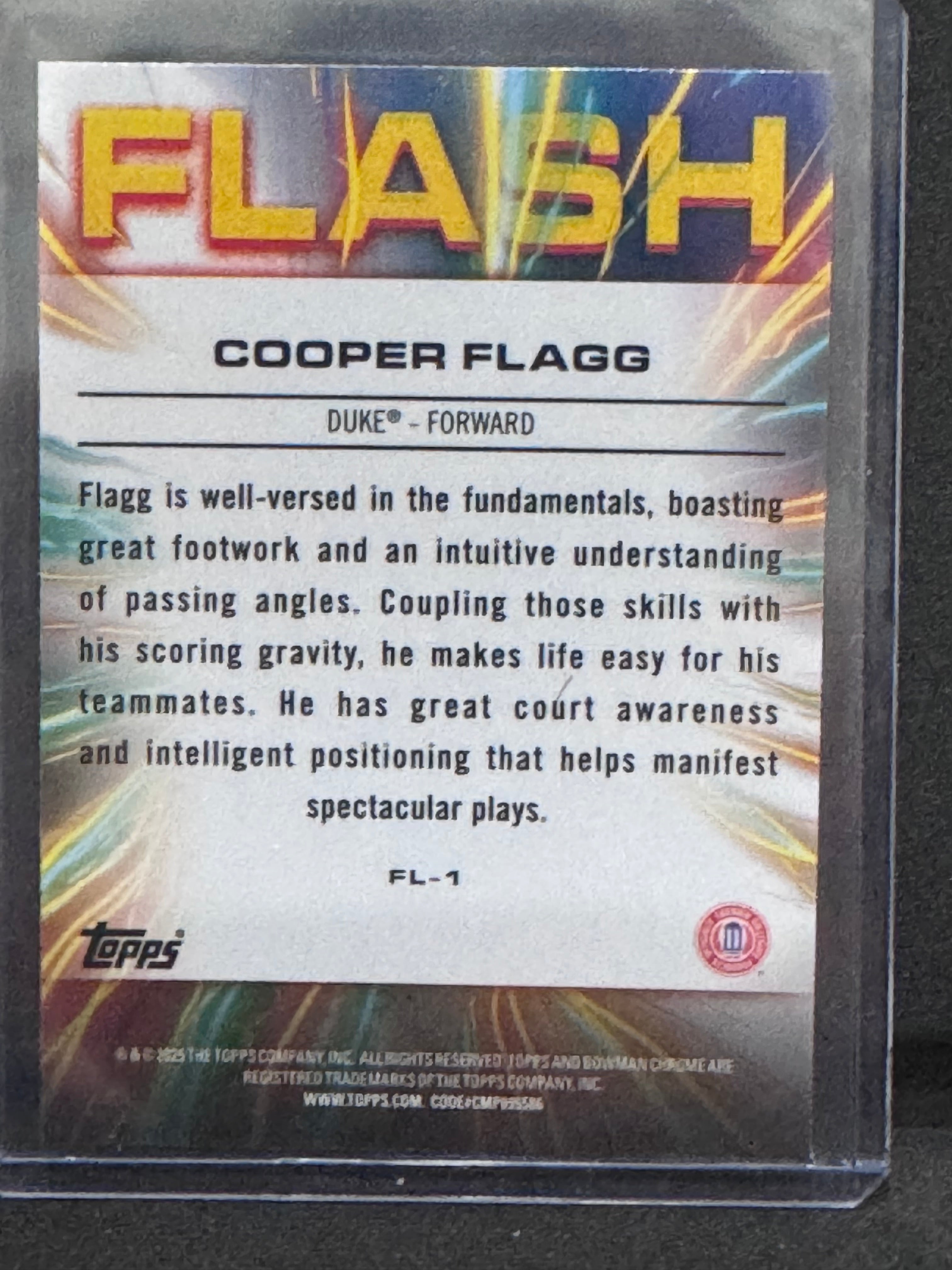 2024-25 Bowman University Chrome - Flash Cooper Flagg #FL-1 (RC)