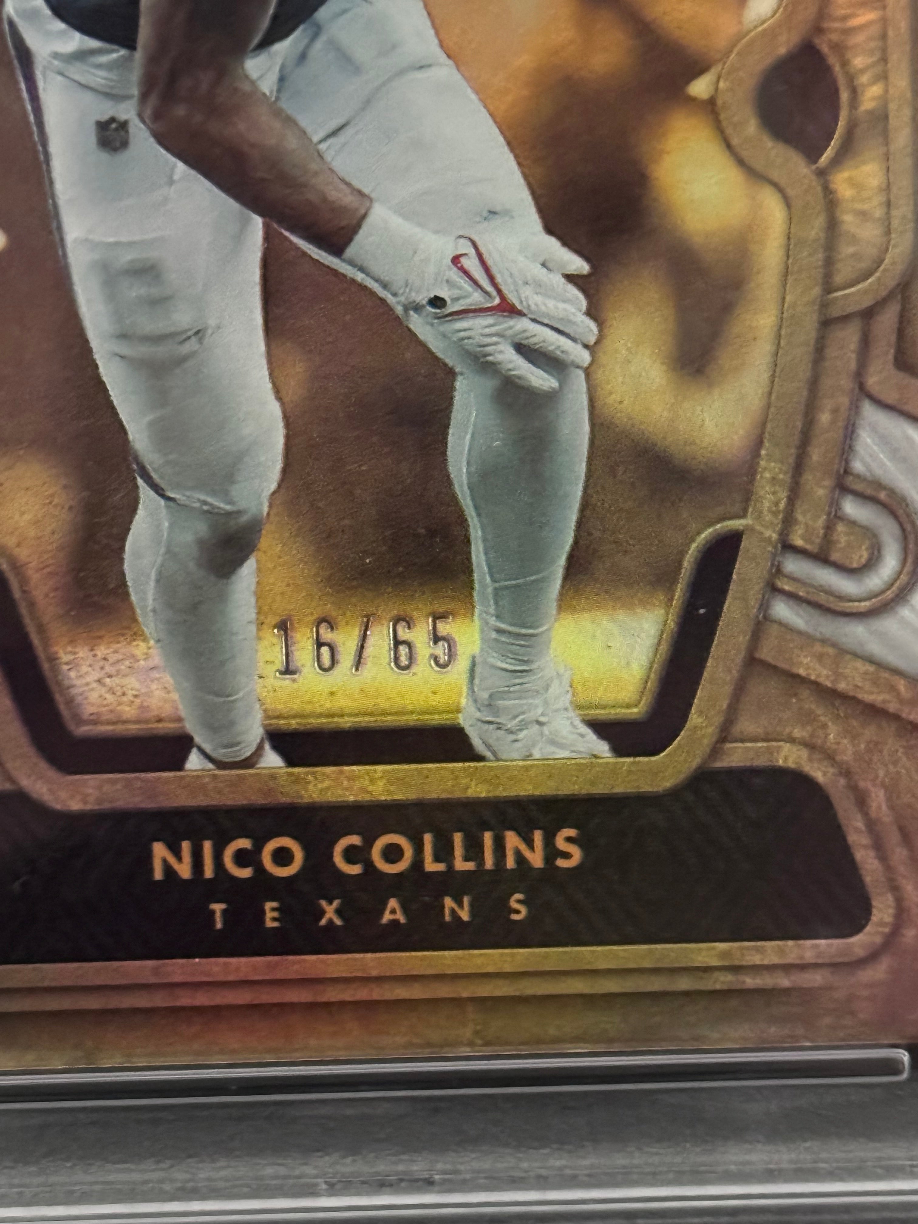 2024 Panini Gold Standard Nico Collins White Gold /75 PSA 10 Gem Mint