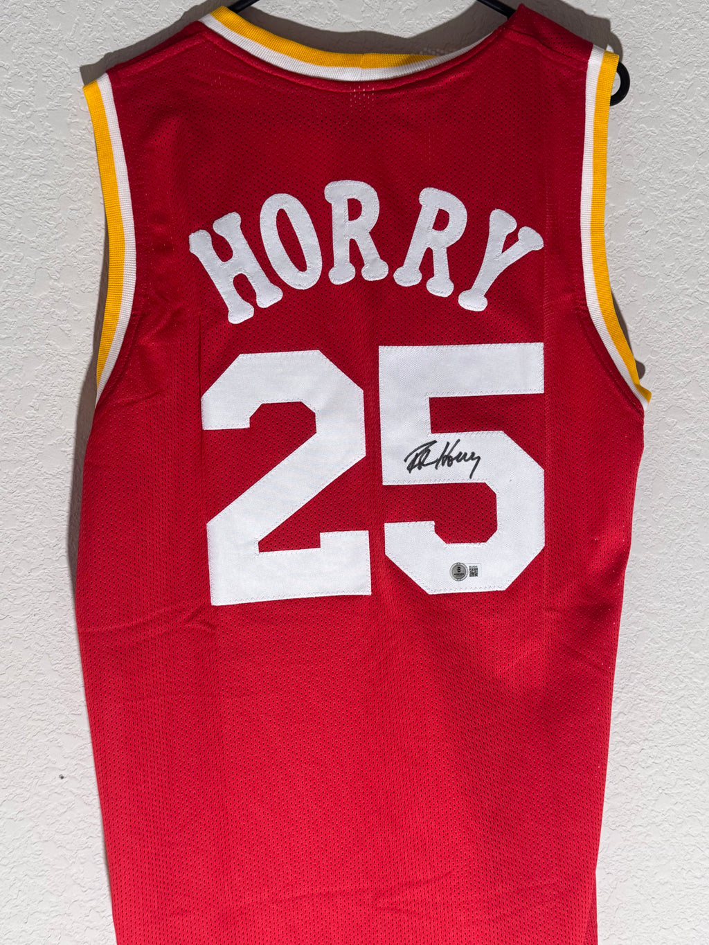Authentic Robert Horry Signed Houston Rockets  Jersey Beckett Certified