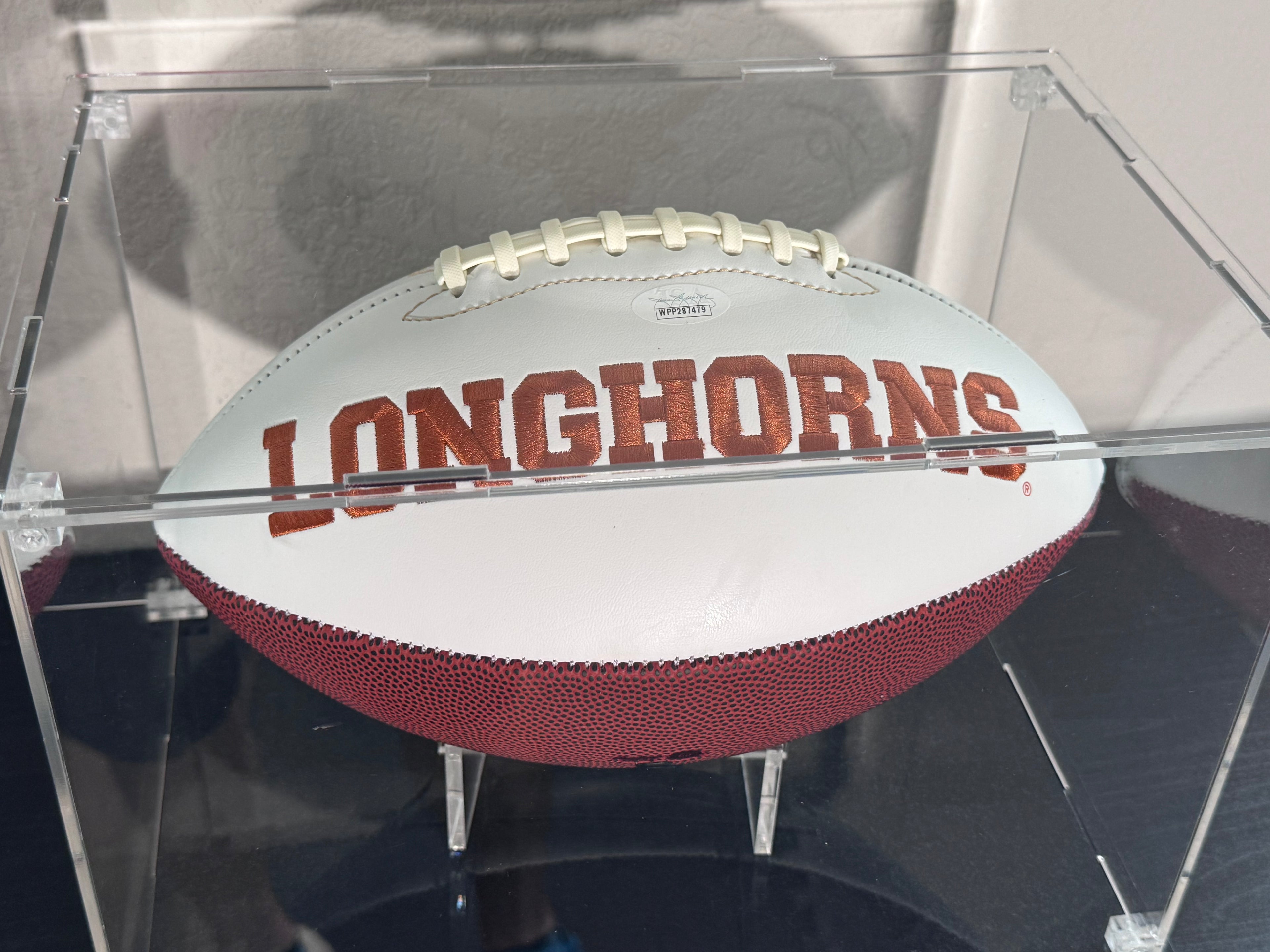 Ricky Williams Texas Longhorns autographed Football With Case