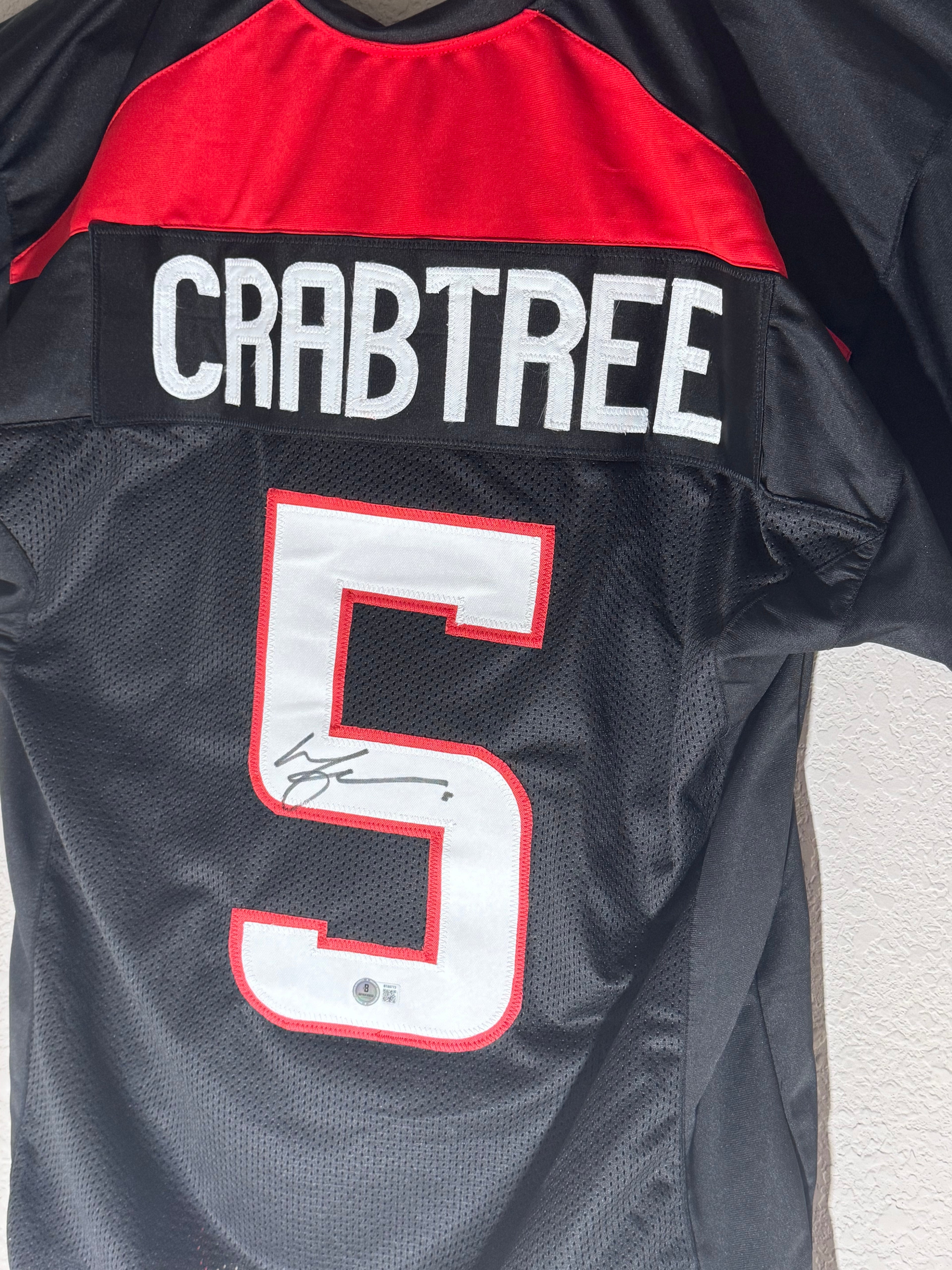 Michael Crabtree Signed Texas Tech Custom Jersey (Beckett Certified)