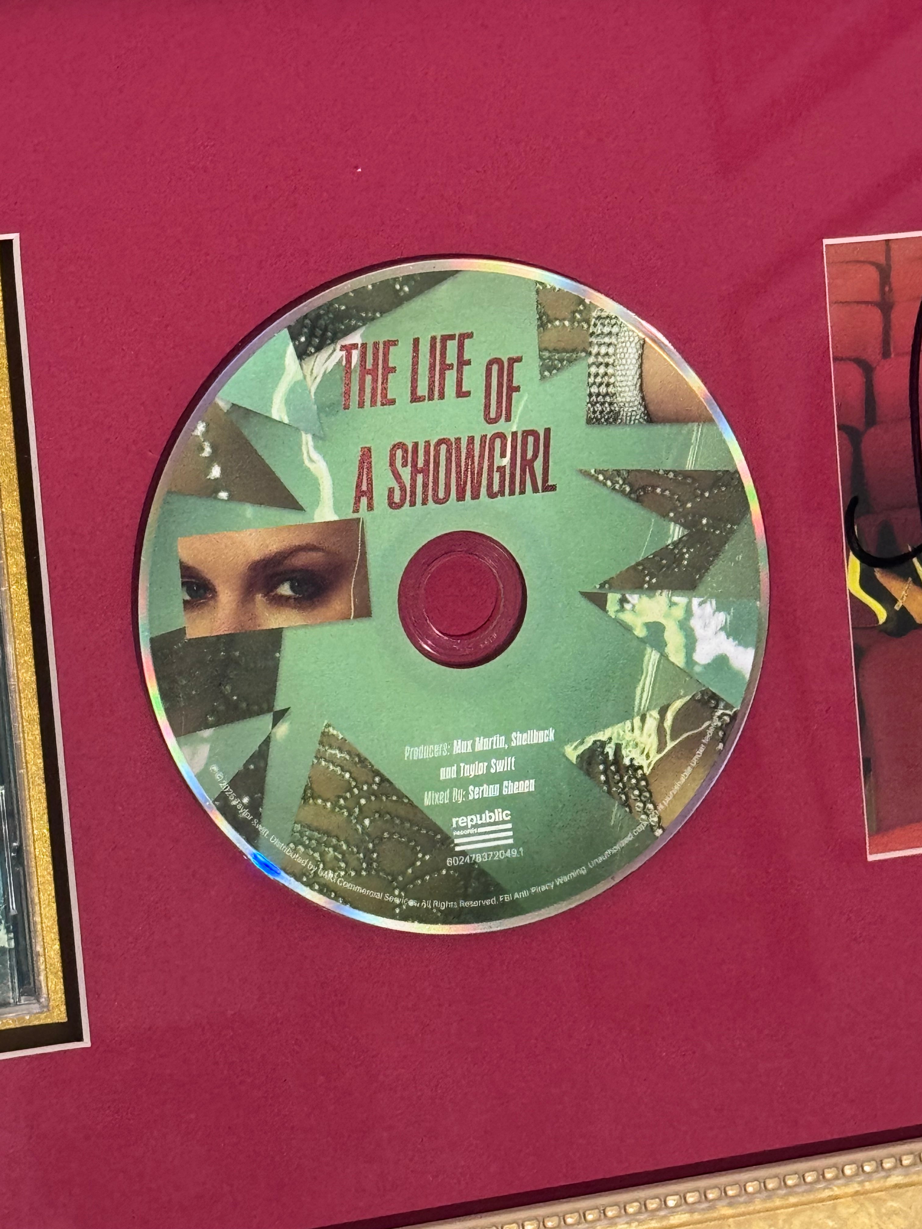 Taylor Swift Signed "The Life Of A Showgirl" Framed With Disc & Case (PSA)