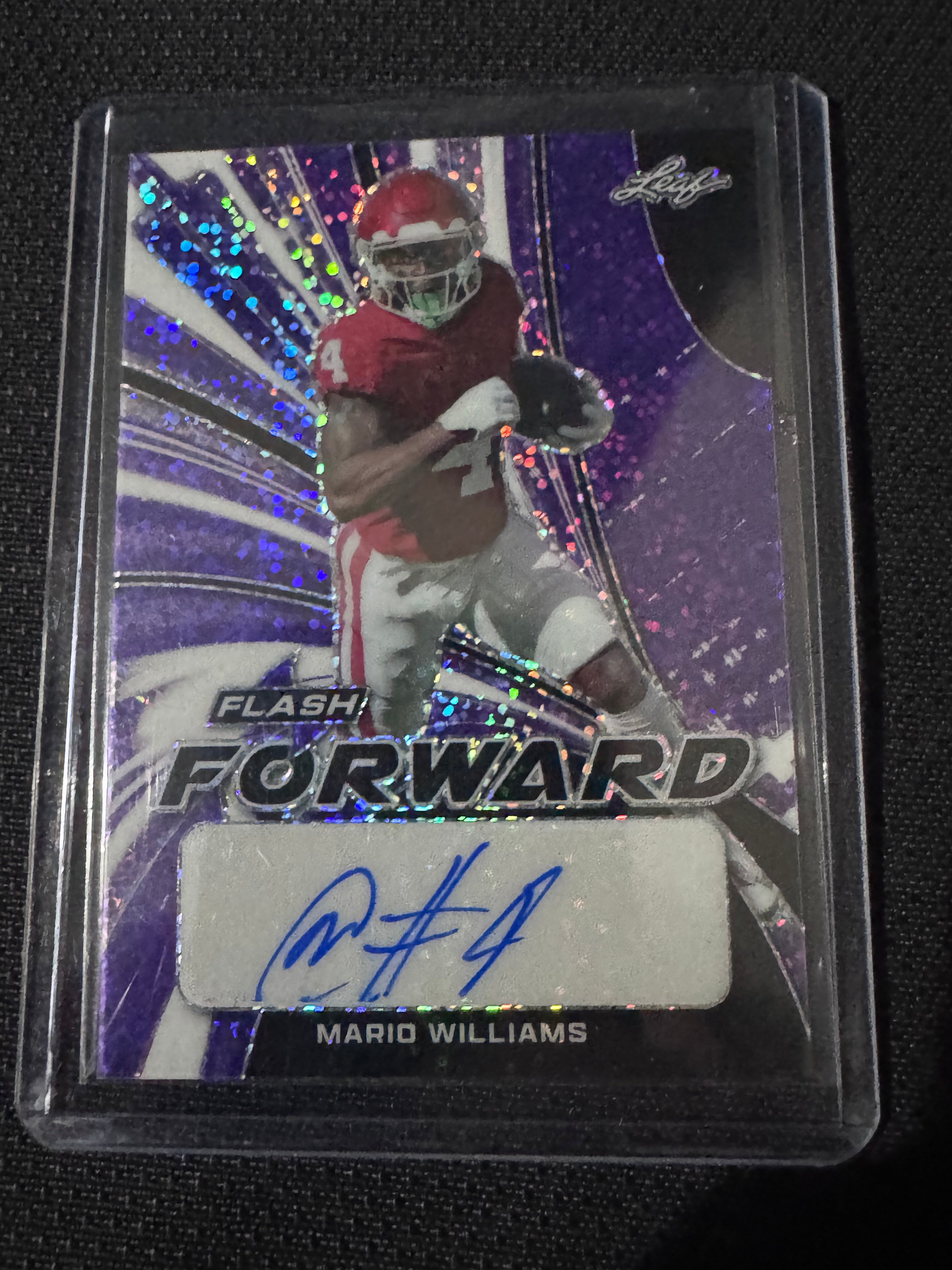 2022 Leaf Flash - Flash Forward Autographs Mario Williams #FF-MW1 Purple...