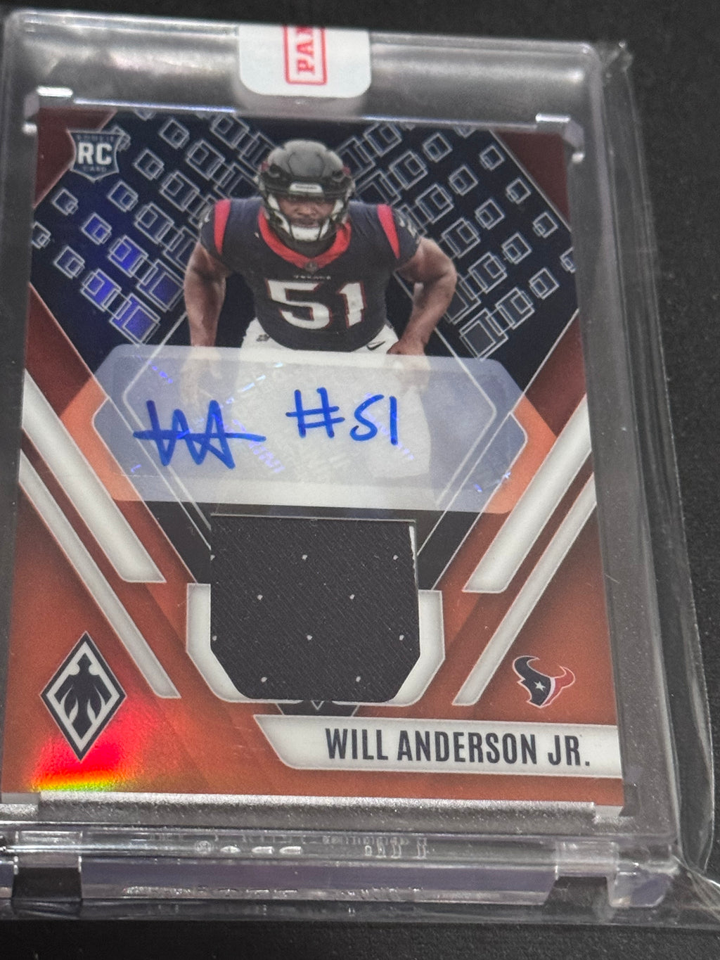 2023 PHOENIX RPA PANINI SEALED PATCH AUTO ROOKIE /80 ORANGE WILL ANDERSON JR RC