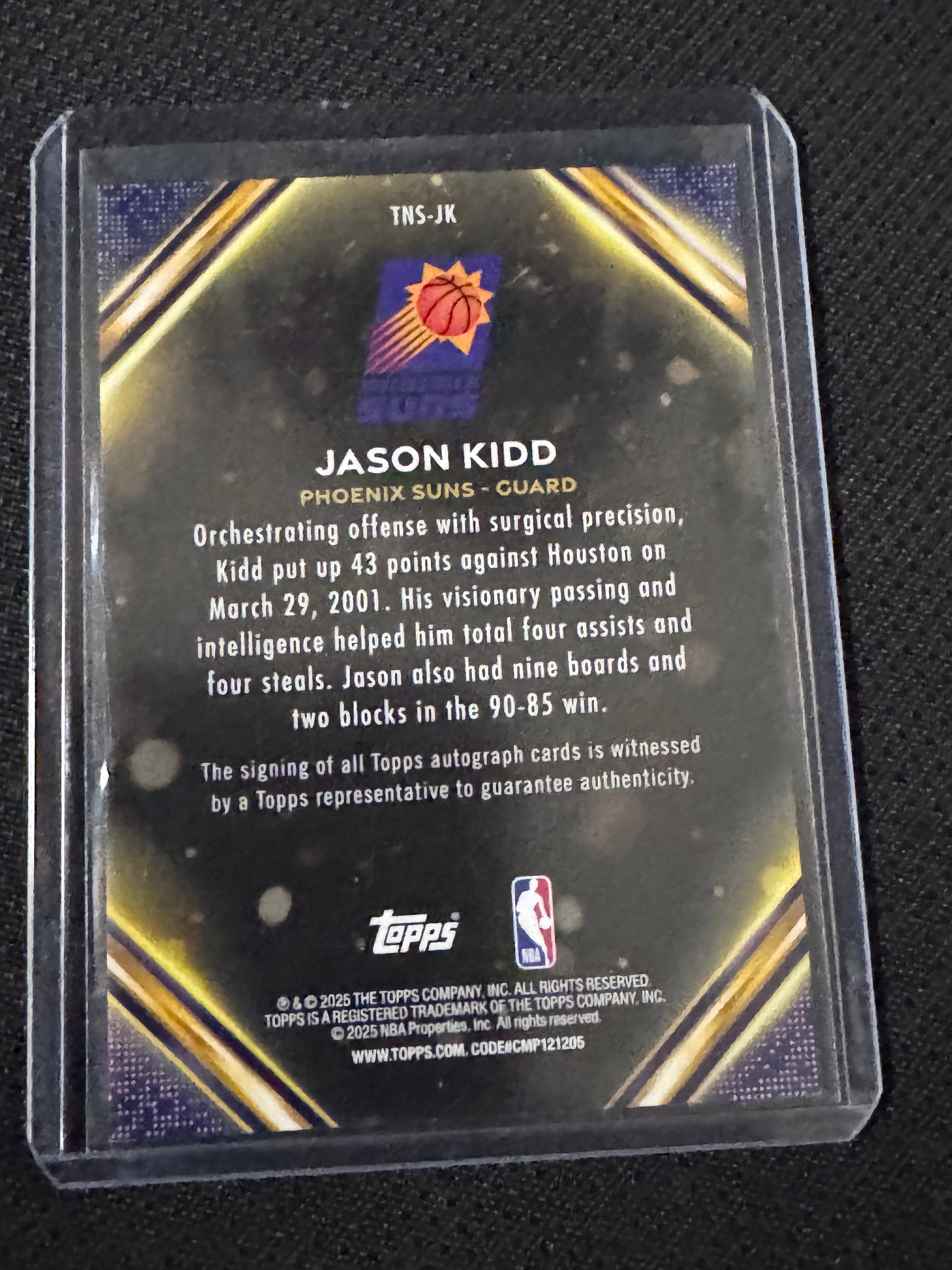 2025-26 Topps - Topps Notch Signatures Jason Kidd #TNS-JK (AU)