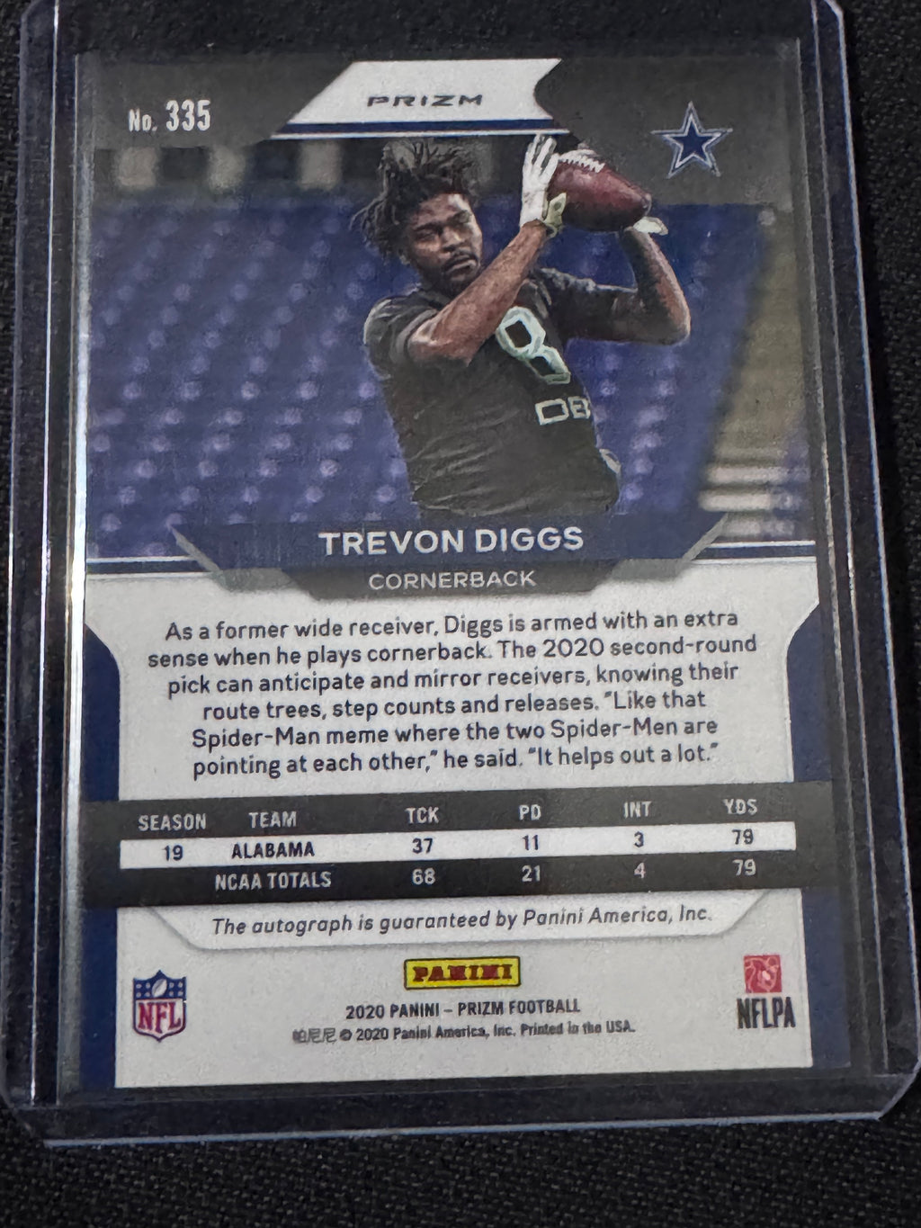 2020 Panini Prizm - Rookie Trevon Diggs #335 Green Scope Prizm Autographs